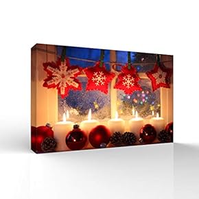 Canvas Wall Art Merry Christmas Pictures Home Wall Decorations for Bedroom Living Room Paintings Canvas Prints Framed - 12x18 inches