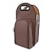 True Metro: 2-Bottle Insulated Totes, Brown