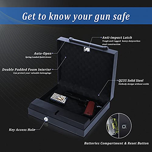 Dalmbox Gun Safe for Pistols, California DOJ Certified Quick Access