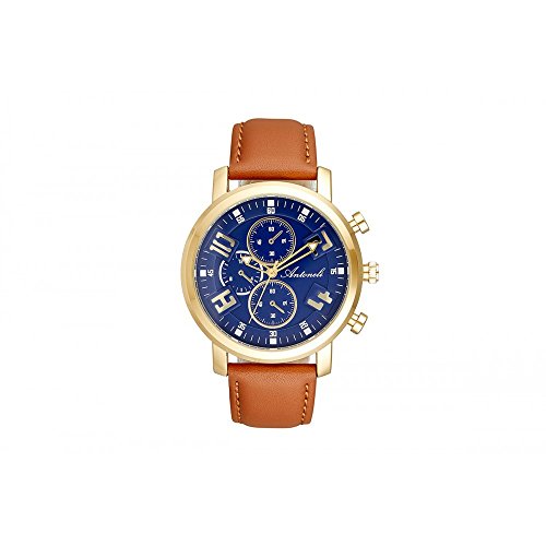 Antoneli Unisex Adult Analogue Quartz Watch with Leather Strap ANT1022 Antoneli Unisex Adult Analogue Quartz Watch with Leather Strap ANT1022