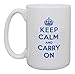 Funny Guy Mugs Keep Calm and Carry On Ceramic Coffee Mug