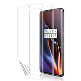 TAURI Screen Protector for Oneplus 6T, [3-Pack] Full Coverage Liquid Skin Screen Protector Case-Friendly Anti-Bubble HD Clear Flexible Film, Lifetime Replacement Warranty