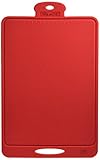 Vikalis Premium Silicone Cutting Board - Durable, Nonslip, Heat Resistant Board for Chopping & Cutting - Red