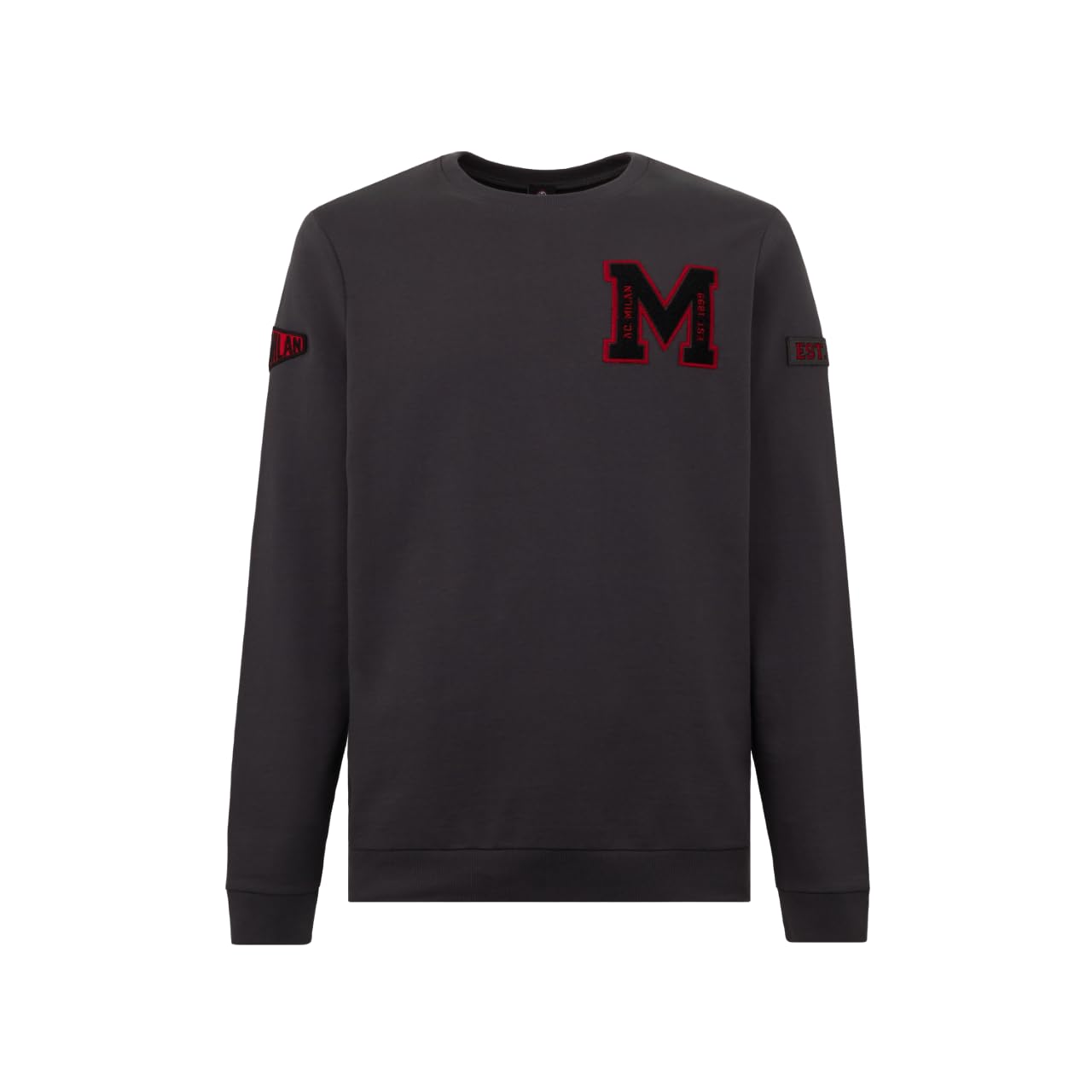 AC Milan Men's Felpa College Collection Sweatshirt, Grey, M