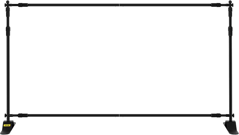 Banner Stand 2.4 x 2.4m Supporto Sfondo Studio Fotografico Kit Supporto Fondale Background Portatile Supporto Stativo Da Studio Con 4less — foto 8 di 8