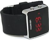 Mirror Men Lady LED Digital Sport Unisex Watch Gift,- Black Colors