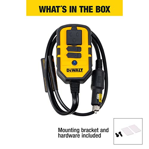 DEWALT DXAEPI140 Power Inverter 140W Car Converter 12V DC to 120V AC