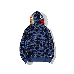 EXXE&OYYO Men's Shark Hoodie,Cotton Material Shark