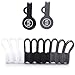 SUNFICON 10 Pack Earbuds Cords Organizers Magnetic Cable Clips Organizers Bookmark Clips Whiteboard Noticeboard Fridge Magnets USB Cable Manager Keeper for Home Kitchen Office School,Gray White Black