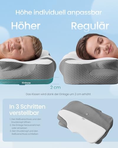 Kopfkissen, ergonomisch, höhenverstellbar, Memory Foam