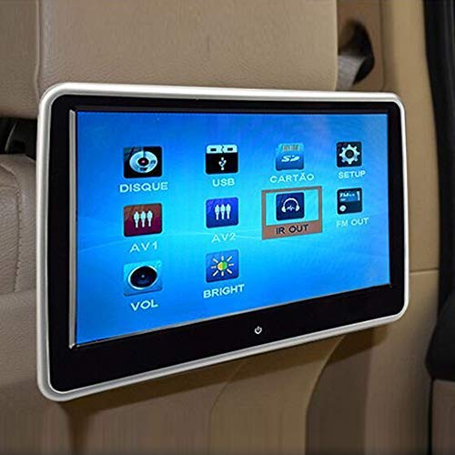 VK-SYTECH 10.1 Inch Car Headrest DVD Player with USB Port Sd Slot, with Hdmi and Wireless Games and Ac Adatper for Car and Home Both Using