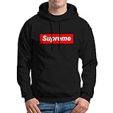 Supreme Logo Unisex Hoodie Black Size M