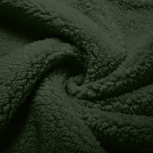 Clearance Sale! Pervobs Women Plush Sweater Imitation Lambskin Round Neck Solid Long Sleeve Sweater Pullover Blouse Top(14, ArmyGreen)
