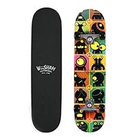 Xtreme Free Skateboards Pro 31 inches Complete Skateboards for Teens, Beginners, Girls,Boys,Kids,Adults by WiiSHAM