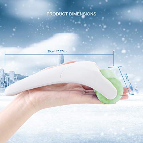 Eurobuy Ice Roller for Face & Eye Puffiness Migraine Pain Relief and Minor Injury,Set of 2 Roller Heads Ice Rolling Massager,Handhold Stainless Steel Roller,Skin Care Beauty Tool(White)