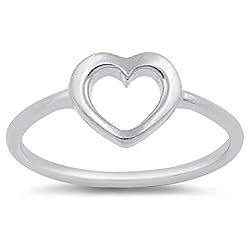 CCBFY Stainless Steel Simple Minimalist Heart