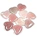 1” Rose Quartz Heart Crystal, Healing Stone for Heart Chakra and Positive Energy, Rose Quartz Crystal Heart Shape, Love Heart Crystal