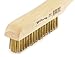 Forney 70519 Wire Scratch Brush, Brass with Wood Shoe Handle, 10-1/4-Inch-by-.012-Inch