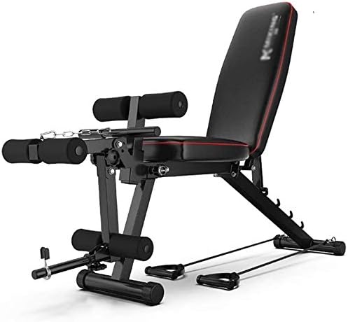 USTHOY Adjustable Weight Bench Training Fitness Gym Flat Incline Multiuse Bench Flat Sit-up Equipment Exercise Equipment Men's Training Equipment Bearing