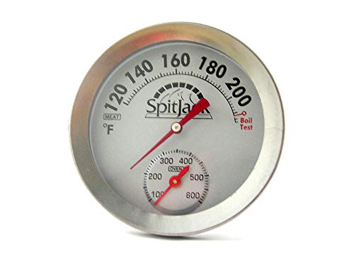SpitJack Dual Sensor Meat and Oven Thermometer for Rotisserie Cooking Whole Pig, Hog, Lamb and Turkey. Internal and External Meat Probe.