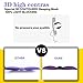 LEEKEN 3D Eye mask for Sleeping,Machine Washable, Sleep Mask for Women, Blinder Blindfold Airplane with Travel Pouch (Purple+Black)
