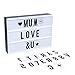 Lightess Cinema Light Box with Free Combination Letters and LED Light Message Board Lamp A4 Size, 90 Signs