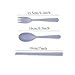 Honbay 3PCS Portable Cutlery Boreal Europe Style Wheat Straw Spoon Chopstick Fork Tableware set for Travel, Picnic, Camping or Just for Daily Use (Blue)