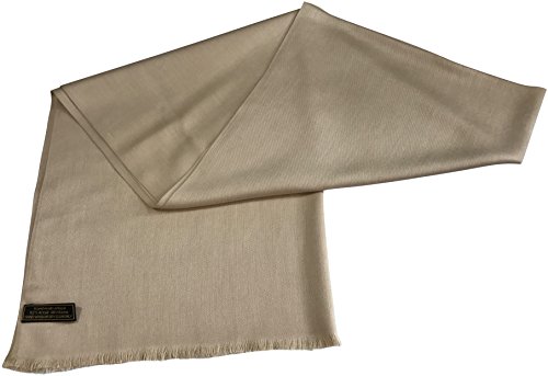 CJ Apparel Nude Solid Color Design Nepalese Fringe Shawl Pashmina Scarf Seconds NEW