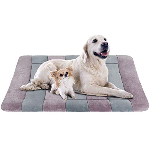 JoicyCo Dog Bed Large Crate Bed Mat 47″ Pet Beds Washable Anti-Slip Bottom Cat Beds Mattress Kennel Pad