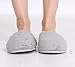 Pembrook Ladies Slippers with Memory Foam - Gray - L/XL (9-10.5) - Fuzzy Soft Coral Fleece with non skid sole - Great Plush Slip On House Slippers for adults, women, girls