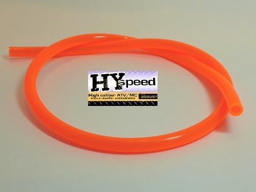 HYspeed PVC Fuel Gas Line 1/4" ID X 3/8" OD 3' Fluorescent Orange ATV Motorcycle
