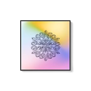 Framed Canvas Wall Art for Living Room, Bedroom Snowflake Theme Canvas Prints for Home Decoration Ready to Hang - 16x16 inches