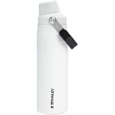 STANLEY IceFlow Fast Flow Bottle, 24 oz, Chalk | Angled Spout Lid | Lightweight and Leakproof for Travel and Sports | Easy Carry Handle | Insulated Stainless Steel | BPA-Free