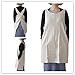 AOBBYBBS Soft Cotton Linen Apron Solid Color Halter Cross Bandage Aprons Japanese Style X Shape Double Pockets Kitchen Cooking Clothes Gift for Women Chef Housewarming -Beige