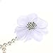 DZT1968® Baby Girl Pearl Chiffon Foot Flower Shoes Barefoot Sandals (White)