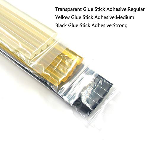 Anyyion 15 PCS Paintless Dent Repair Kits Glue Sticks, 15Park - (5 Packs Black & 5 Pack Yellow & 5 Pack Transparent) Size: 11mm 270mm
