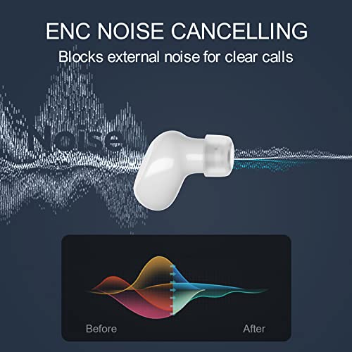 ABRAMTEK Mini Wireless Earbuds for Small Ears, E9 Tiny inEar Bluetooth