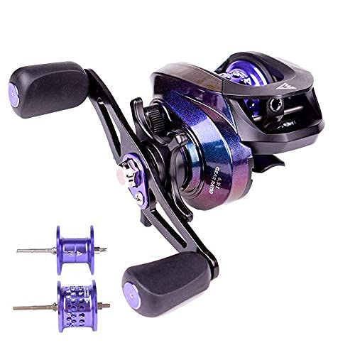 Mavllos Pioneer II GBC200 P Baitcasting Fishing Reel Left Right Hand 169g Ultralight Metal Spool BFS Fishing Baitcasting Reel (Right Hand)