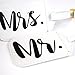 Mr. Mrs. Cute Honeymoon Couples Travel White Luggage Tags 3 Pack - Wedding Present