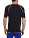 Speedo Men's Uv Swim Shirt Short Sleeve Loose Fit Easy Tee, Speedo Black, Uv Swim Shirt Short Sleeve Loose Fit Easy Tee