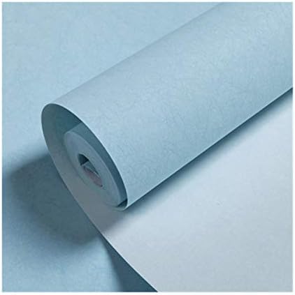 Wapabas Wallpaper Exquisite Home - Simple and Environmentally Friendly Long-Fiber Non-Woven Fabric Modern Texture Bedroom Living Room Solid Color, Light Blue