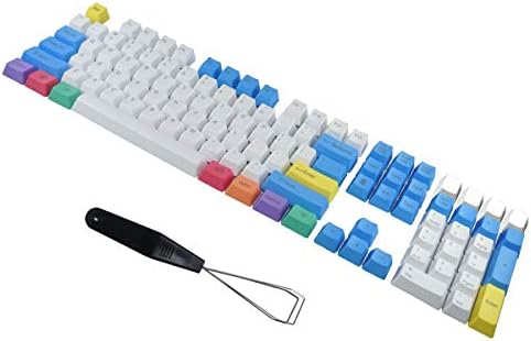 PBT Keycaps 108 Keys Cherry Mx Blue Switches Key Caps with Keycaps Puller for DIY 87/104/108 Keys Mechanical Keyboard