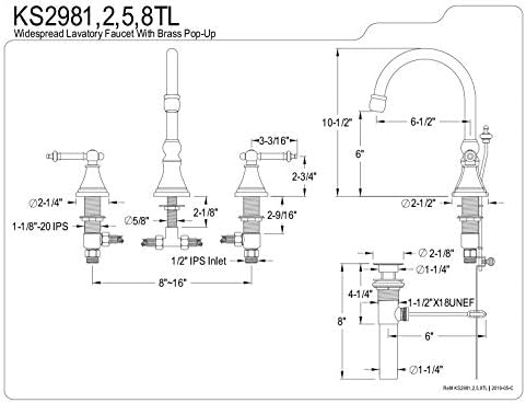Kingston Brass Ks2981tl Tuscany Widespread Lavatory Faucet With
