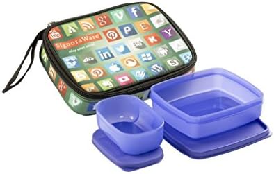 Signoraware Network Twin Smart Lunch Box Set, 2-Pieces, Multicolour