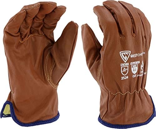 West Chester KS993KOA Goat Work Gloves – Brown, Large, in
