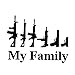 My Family Guns Vinyl Decal Sticker | Cars Trucks Vans Walls Laptops Cups | Black | 7 X 5.5 inches | KCD1027