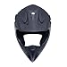 Adult Motorcycle Off Road Helmet DOT - MX ATV Dirt Bike Motocross UTV - Flat Matte Black LARGE with Goggles