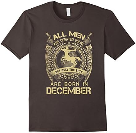 Men's All Men Are Created Equal But The Best Are Born In December 2XL Asphalt