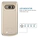 Galaxy S7 Edge Battery Case Wireless Charging - BIGFOX 5200mAh Slim External Battery Case,Protective Power Bank Charger Case Cover with Kickstand for Samsung Galaxy S7 Edge(Gold)