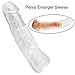 Privacy Packaging. Silicone penile Condom Expander expands Male Chastity Toys Lengthen Cock Sleeves Dick Socks Reusable Condoms - GJ